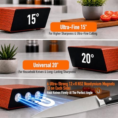 Rolling Knife Sharpener with Diamond, Ceramic & Stainless Steel Discs