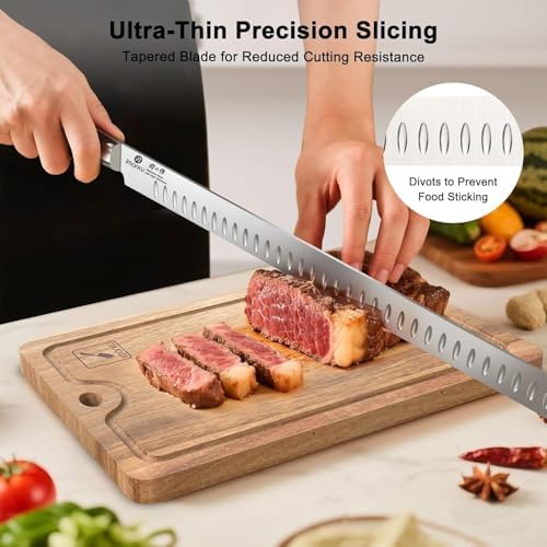 imarku Brisket Knife 12 Inch, Japanese High Carbon Stainless Steel