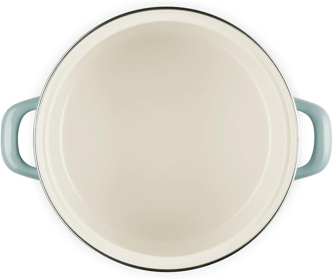 Le Creuset Enamel on Steel Traditional Petite Stockpot, 3.8qt., Sea Salt
