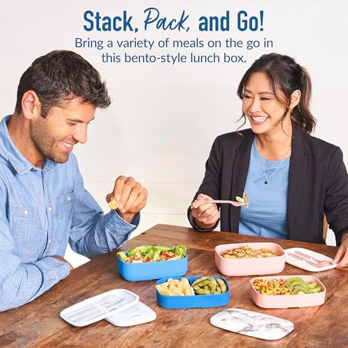 Bentgo Classic Stackable 3-Compartment Adult Bento-Style Lunch Box