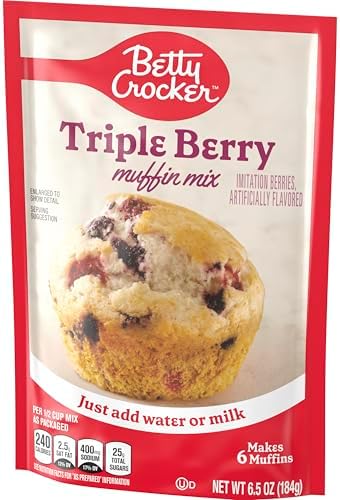 Betty Crocker Triple Berry Muffin Mix, 6.5 oz (Pack of 9)
