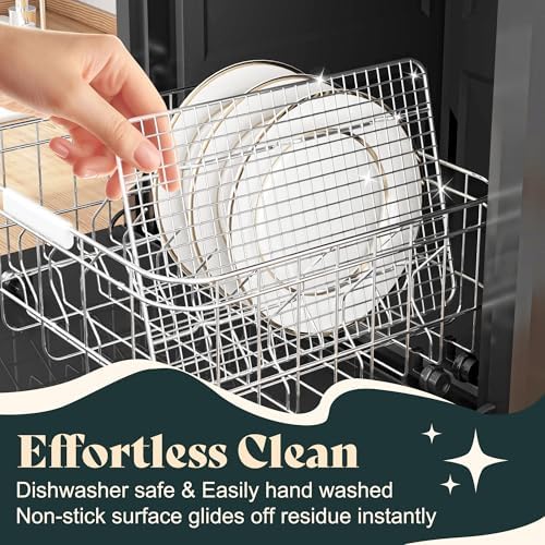 Cooling Racks for Cooking and Baking - 8.5"x12" Oven Safe Premium Stainless Steel Heavy Duty Baking Rack Tight-Wire, Fits Quarter Sheet Pan for Roasting & Grilling & Cooking - 1 Pack