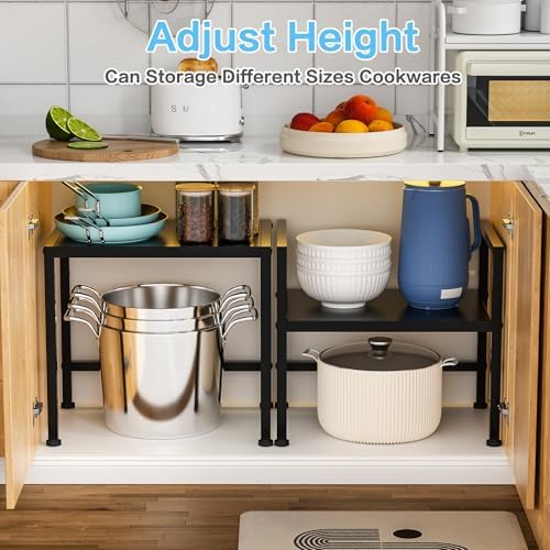17.3” Metal Storage Shelves,150LBS Heavy Duty Shelving Units For Under Sink