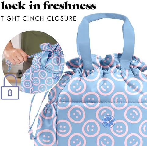 Fit & Fresh Cromwell Cinch Insulated Lunch Bag for Women w/Containers
