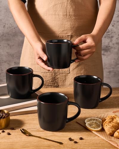 famiware Mercury Coffee Mugs 13 oz, Coffee Mugs Set of 4 with Handle
