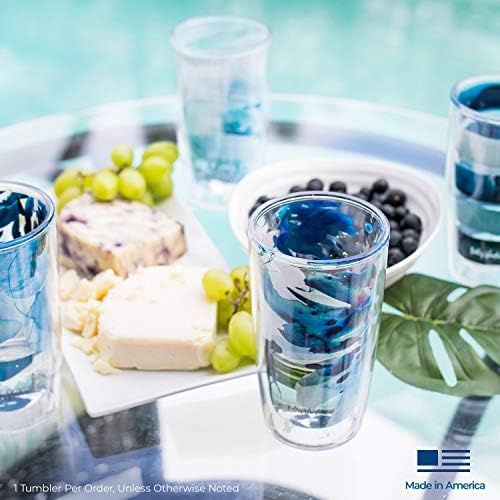 Tervis Plastic Made in USA Double Walled Kelly Ventura Insulated Tumbler Cup Keeps Drinks Cold & Hot, 16oz 4pk, Currents
