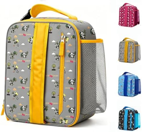 Lunch Box Kids,Cute Cartoon Insulated Lunch bag for Kids Boys Girls Portable Lightweight Small Lunchbox Special Design for school Picnic Outdoor