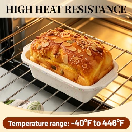 4 Pack Silicone Loaf Pan, Metal Reinforced Bread Pan Small Bread Pans