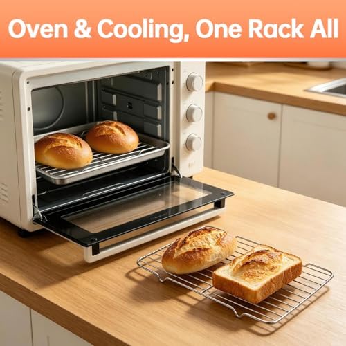 Roasting Rack for 9x13 Baking Pan, Wire Rack for Cooking and Baking Sheet