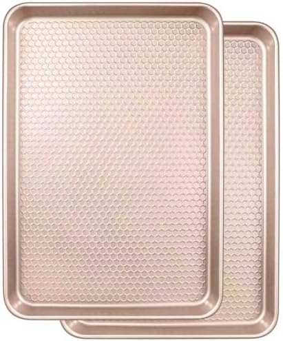 Wildone Baking Sheet Pan Set of 2, Honeycomb Embossed Nonstick Cookie Sheet