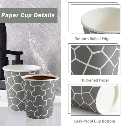 600 Pack 4 oz Paper Cups, Leak-Free Disposable Espresso Cups
