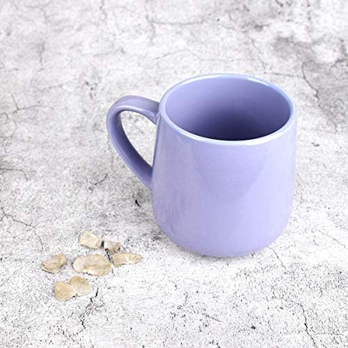 Bosmarlin Large Glossy Ceramic Coffee Mug, Tea Cup for Office and Home, 18 oz, Suitable for Dishwasher and Microwave, 1 Pack (Purple)