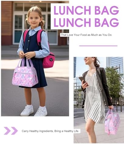 Lunch Bag for Women, Corduroy Small Insulated Lunch Box