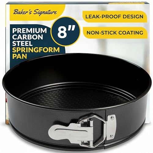 Cheesecake Pan 8" Carbon Steel With Removable Bottom – Leakproof Design