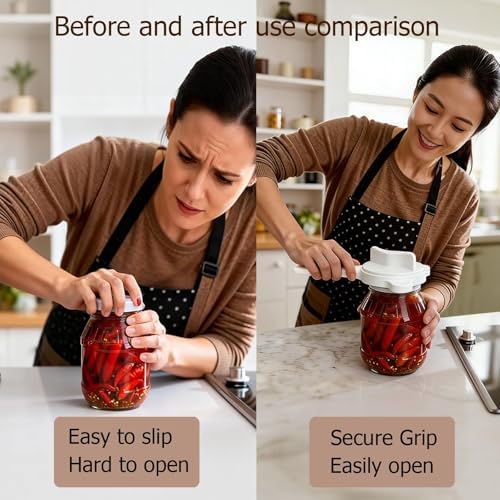 4-in-1 Jar Opener, Ruydiwale Adjustable Jar Opener for Seniors