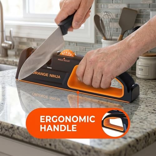 5 Precision Adjust Knife Sharpener- 3-Stage Premium Kitchen Knife Sharpener