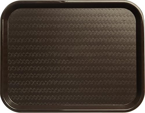 Carlisle FoodService Products Cafe Plastic Fast Food Tray, 14" x 18", Chocolate