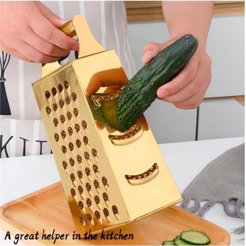 Stainless Steel 4 Sides Multifunctional Grater Slicer with Handle