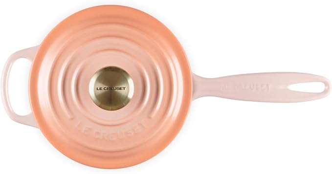 Le Creuset Enameled Cast Iron Signature Round Saucepan with Lid, 1.75qt., Peche