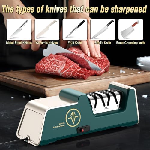 VIDOME Electric Knife Sharpener, Champagne Gold