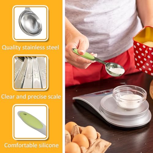 2PCS 1Tbsp(15ml, 1/2oz) Measuring Spoon, Stainless Steel Measure Scoop