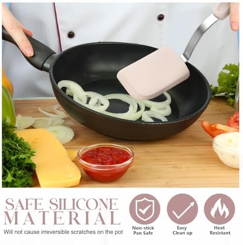 Small Silicone Spatula Mini Silicone Cookie Spatula, Khaki