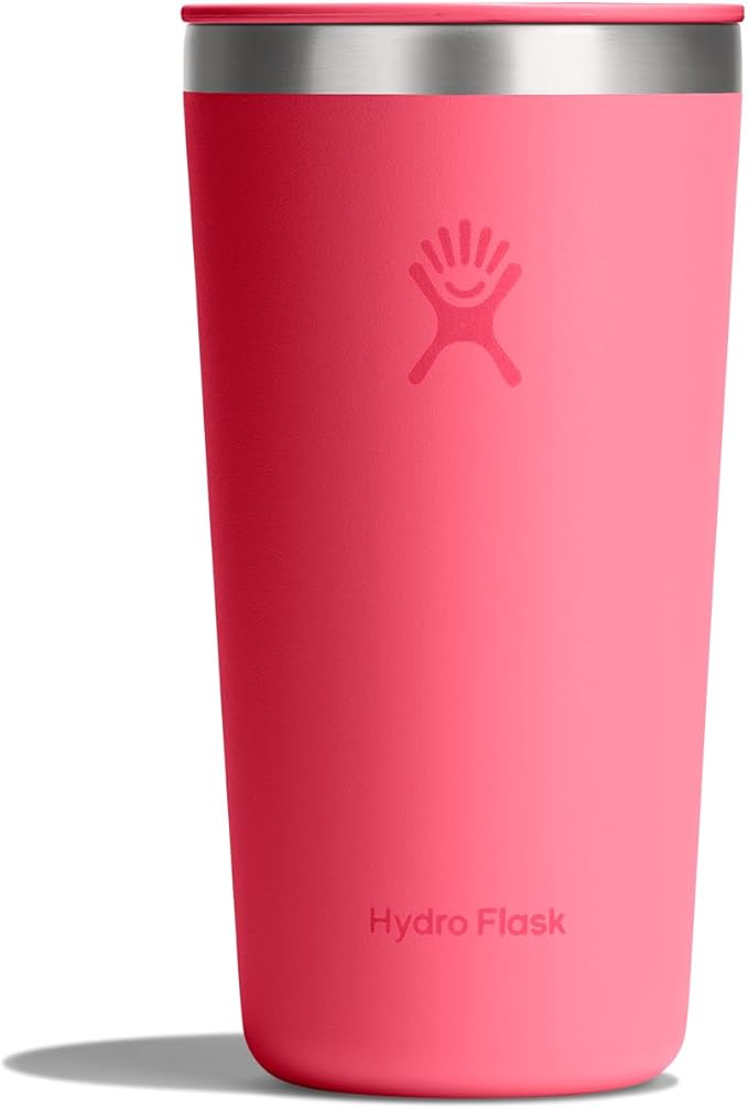 Hydro Flask All Around Tumbler Press-In Lid, Insulated Travel Mug, Stainless Steel Coffee Cup 20 Oz Popstar Pink