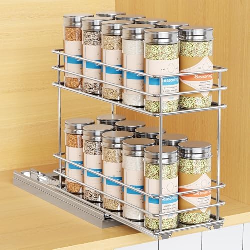 Mystozer Pull Out Spice Rack Organizer for Cabinet, Slide Out Spice Racks