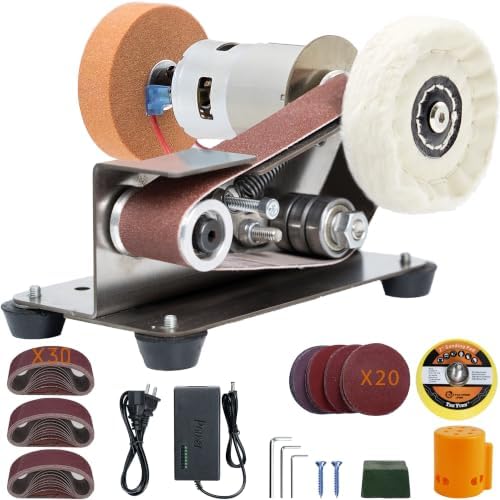 Mini Belt Sander, Electric Small Sander Knife Sharpener, 6.7"x6.9"x4.9"