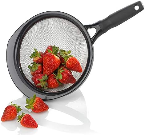 GoodCook Touch 8" Stainless Steel Wire Mesh Strainer with Non-slip Grip Handle