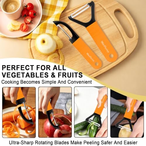 Peelers for Kitchen, Swivel Vegetable Peeler and Y-Shaped Potato Peeler