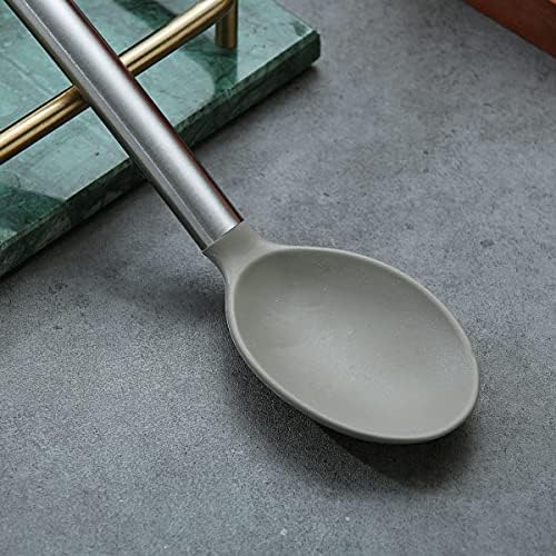 Berglander Cooking Spoon, Non-stick Silicone Solid Serving, Basting Spoon For Cooking, Kitchen Dishwasher Safe, Easy to Clean