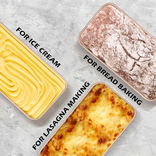 Leonyo 6 Pack Non-Stick 9x5IN Stainless Steel Bread Loaf Pan, Rose Gold