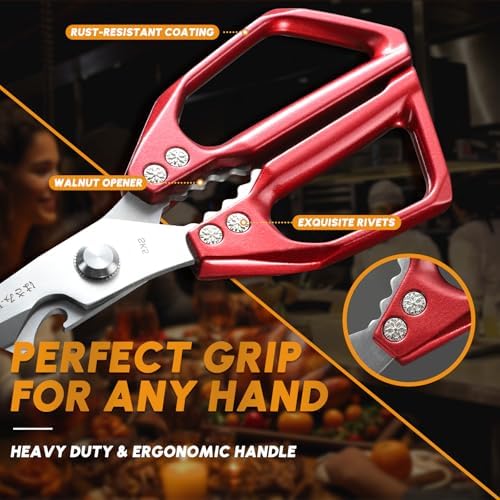 Huusk Kitchen Scissors all Purpose - Japanese Kitchen Shears for Food