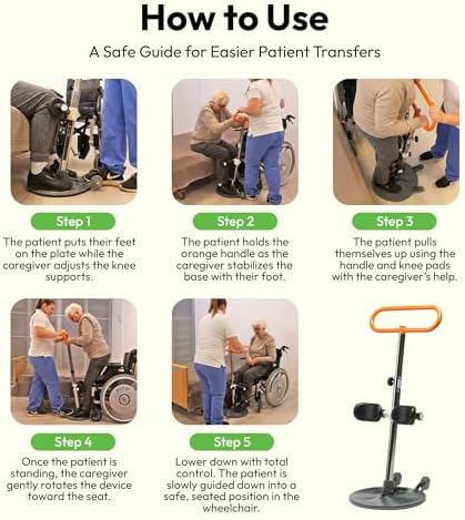 Etac Turner PRO Patient Transfer Aid, Standing Pivot Sit to Stand