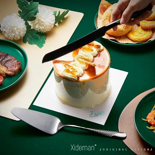 Premium Hammered 18/10 Stainless Steel Serving Utensil Set, 7-Piece