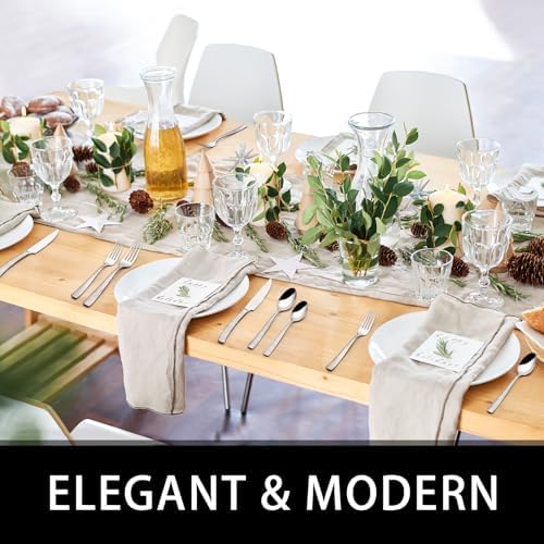 49-Piece Hammered Silverware Set with Organizer, Food-Grade Stainless Steel Flatware for 8, Cutlery Utensil Sets with Steak Knives, Rust-proof, Mirror Polished, Dishwasher Safe, Wave Hammered