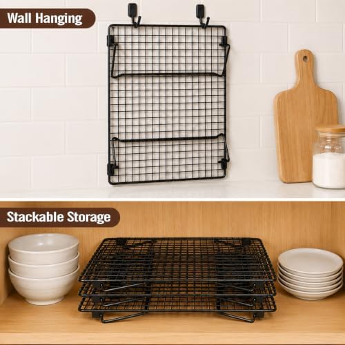 4 Tier Stackable Cooling Racks for Baking, 17 x 11 Inch