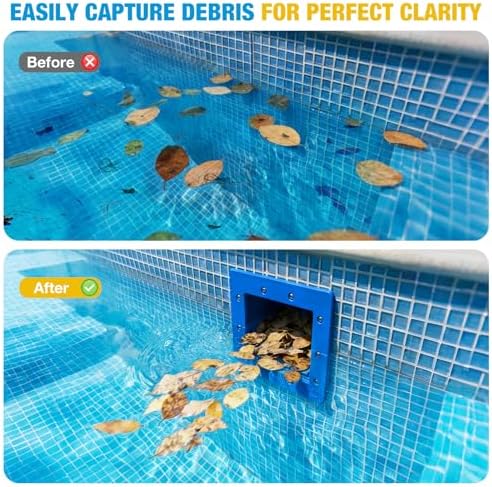 Above Ground Pool Skimmer for Intex Coleman Bestway Pools – Thru-Wall Skimmer Kit with Leak-Free Teflon Tape & Cutting Template, Universal Fit, Easy DIY Install