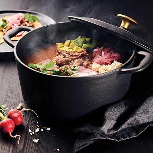 Tramontina Bestow Enameled Cast Iron 5.5-Qt Round Dutch Oven Pot with Lid