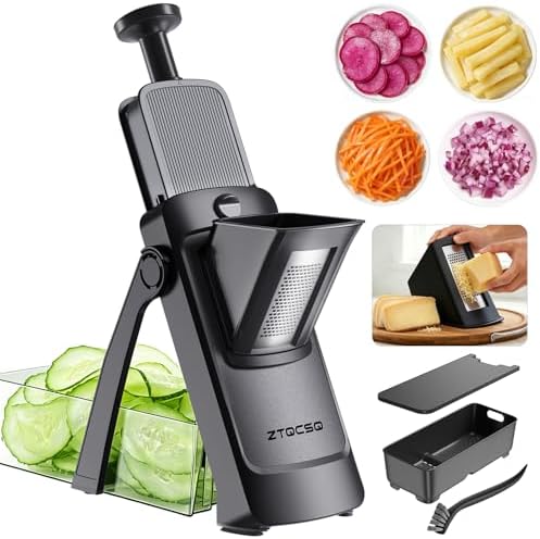 Safe Mandoline Slicer for Kitchen, Vegetable & Food Cutter, Easy to Clean