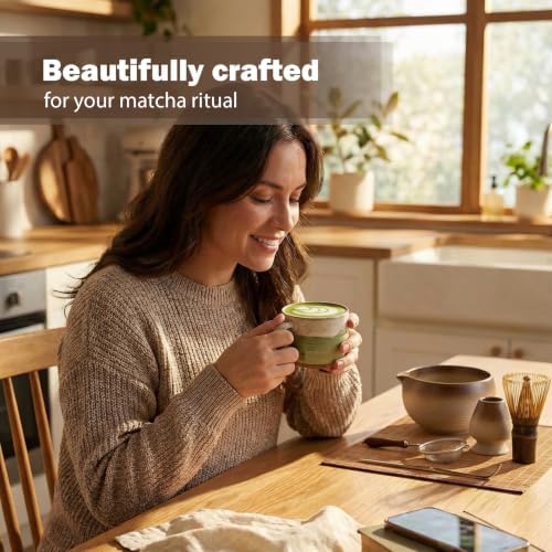 Matcha Set, 5-Piece Matcha Whisk Set with Bowl & 100-Prong Whisk