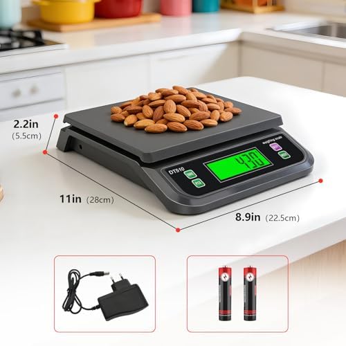 66lbs/30kg Large Digital Kitchen Scale with 6 Unit & Tare Funtion