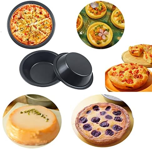 Nonstick 5 Inch Mini Pie Pans, Small Round Baking Plates, 7.8OZ