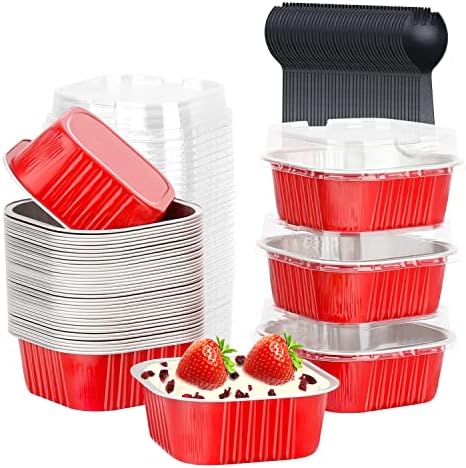 LNYZQUS 10oz Mini Cake Pans with Lids, Small Cinnamon Roll Containers