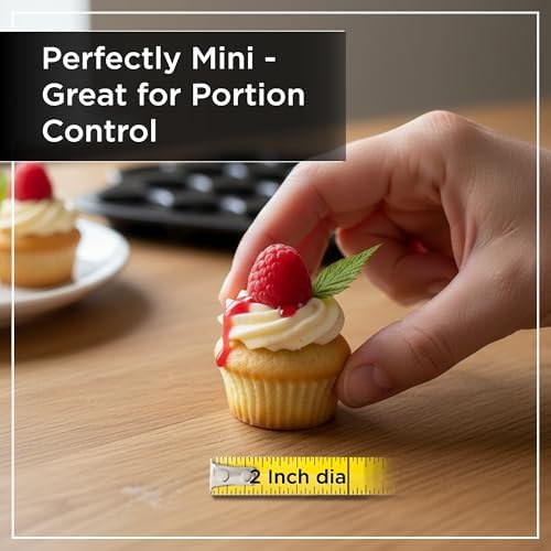 Wrenbury Mini Muffin Pan 24 Cup - Nonstick Small Cupcake Tin, 1.8in Wells