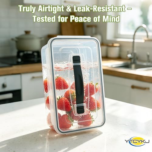 5-Pack Fruit Storage Containers for Fridge with Removable Colanders & Lids