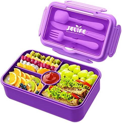 Jelife Lunch Box Kids Bento Box, Large Bento-Style Leakproof