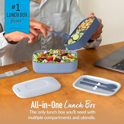Bentgo Classic Stackable 3-Compartment Adult Bento-Style Lunch Box