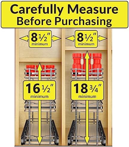 LYNK Élite 3-Tier Spice Rack Organizer Cabinet, Pull Out Spice Rack